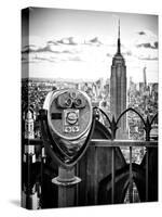 Telescope on the Obervatoire Deck, Top on the Rock at Rockefeller Center, Manhattan, New York-Philippe Hugonnard-Stretched Canvas