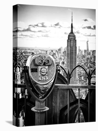 Telescope on the Obervatoire Deck, Top on the Rock at Rockefeller Center, Manhattan, New York-Philippe Hugonnard-Stretched Canvas