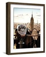 Telescope on the Obervatoire Deck, Top on the Rock at Rockefeller Center, Manhattan, New York-Philippe Hugonnard-Framed Photographic Print