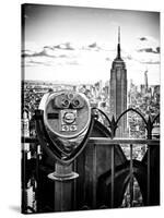 Telescope on the Obervatoire Deck, Top on the Rock at Rockefeller Center, Manhattan, New York-Philippe Hugonnard-Stretched Canvas