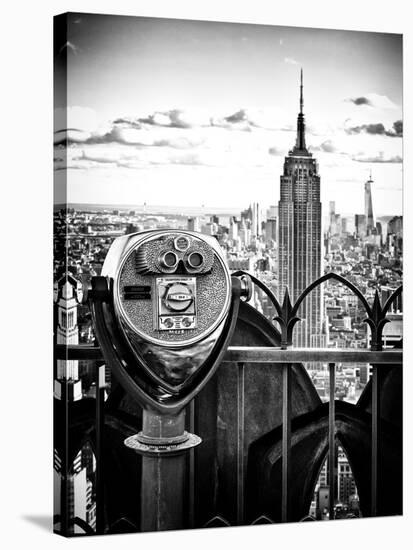 Telescope on the Obervatoire Deck, Top on the Rock at Rockefeller Center, Manhattan, New York-Philippe Hugonnard-Stretched Canvas