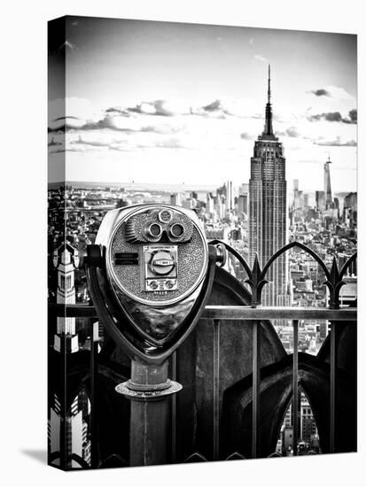 Telescope on the Obervatoire Deck, Top on the Rock at Rockefeller Center, Manhattan, New York-Philippe Hugonnard-Stretched Canvas