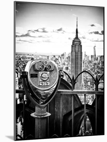 Telescope on the Obervatoire Deck, Top on the Rock at Rockefeller Center, Manhattan, New York-Philippe Hugonnard-Mounted Art Print