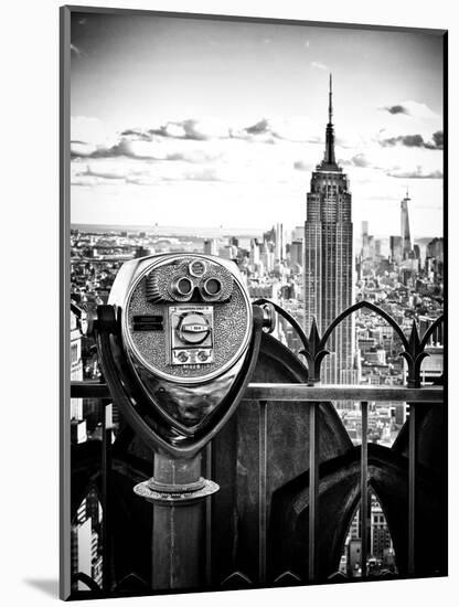 Telescope on the Obervatoire Deck, Top on the Rock at Rockefeller Center, Manhattan, New York-Philippe Hugonnard-Mounted Art Print