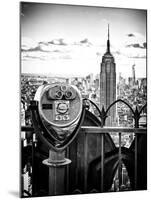 Telescope on the Obervatoire Deck, Top on the Rock at Rockefeller Center, Manhattan, New York-Philippe Hugonnard-Mounted Art Print