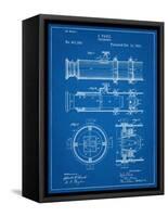 Telescope Vintage Patent 1891-null-Framed Stretched Canvas