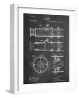 Telescope Vintage Patent 1891-null-Framed Art Print