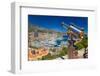 Telescope with view of Monte-Carlo in the Principality of Monaco-null-Framed Photographic Print