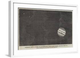 Telescopic View of Jupiter and His Satellites, 21 October, Half-Past Eight Pm-null-Framed Giclee Print