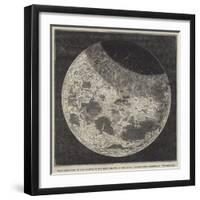 Telescopic View of the Eclipse of the Moon, Drawn at the Royal Observatory, Greenwich-null-Framed Giclee Print