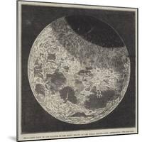 Telescopic View of the Eclipse of the Moon, Drawn at the Royal Observatory, Greenwich-null-Mounted Giclee Print