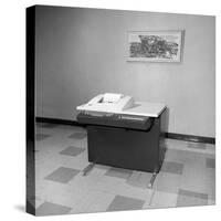 Teletype Machine in a Chicago Office, Ca. 1963-null-Stretched Canvas