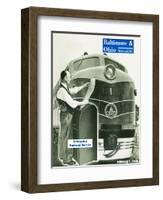 Teletyping Railroad Service-null-Framed Giclee Print