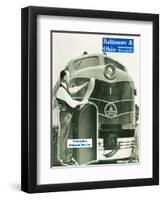 Teletyping Railroad Service-null-Framed Premium Giclee Print