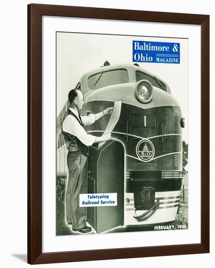 Teletyping Railroad Service-null-Framed Giclee Print