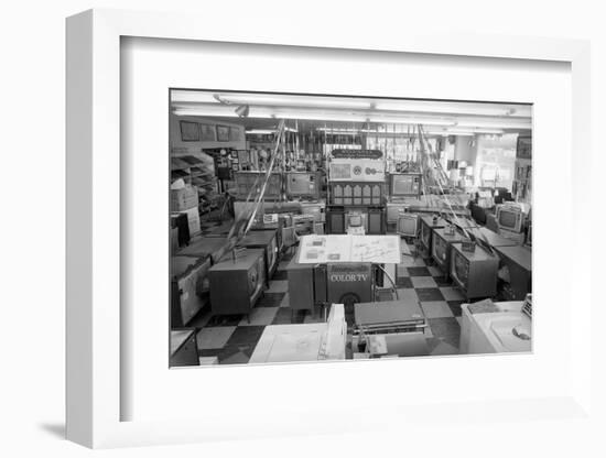 Television and Appliance Showroom in Chicago, Ca. 1965-null-Framed Photographic Print