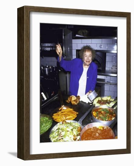 Television Cooking Expert Julia Child at Opening of Restaurant Eatzi's-Dave Allocca-Framed Premium Photographic Print