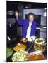 Television Cooking Expert Julia Child at Opening of Restaurant Eatzi's-Dave Allocca-Mounted Premium Photographic Print