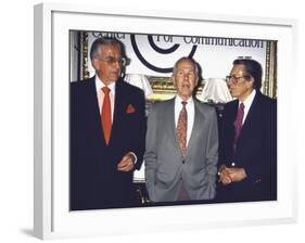 Television Personalities Ed Mcmahon and Johnny Carso with Producer Fred De Cordova-David Mcgough-Framed Premium Photographic Print