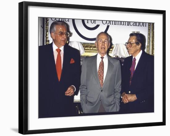 Television Personalities Ed Mcmahon and Johnny Carso with Producer Fred De Cordova-David Mcgough-Framed Premium Photographic Print