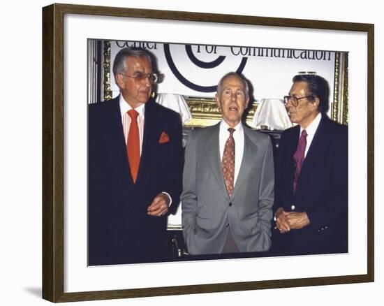 Television Personalities Ed Mcmahon and Johnny Carso with Producer Fred De Cordova-David Mcgough-Framed Premium Photographic Print
