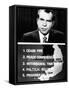 Television Screen from President Richard Nixon's 14-Minute Address of New Vietnam Peace Initiative-null-Framed Stretched Canvas