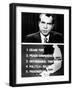 Television Screen from President Richard Nixon's 14-Minute Address of New Vietnam Peace Initiative-null-Framed Photo