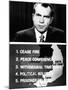 Television Screen from President Richard Nixon's 14-Minute Address of New Vietnam Peace Initiative-null-Mounted Photo