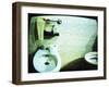 Television Screen Showing Toilet and Bidet-null-Framed Photographic Print