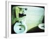 Television Screen Showing Toilet and Bidet-null-Framed Photographic Print