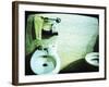 Television Screen Showing Toilet and Bidet-null-Framed Photographic Print