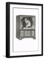 Television Set with Conductor-null-Framed Art Print