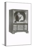 Television Set with Conductor-null-Stretched Canvas