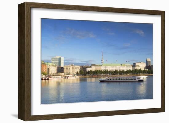 Television Tower and Binnenalster Lake, Hamburg, Germany, Europe-Ian Trower-Framed Photographic Print