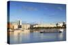 Television Tower and Binnenalster Lake, Hamburg, Germany, Europe-Ian Trower-Stretched Canvas