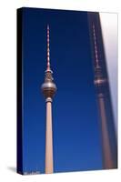 Television Tower at the Alexander Platz in Berlin-Thomas Ebelt-Stretched Canvas