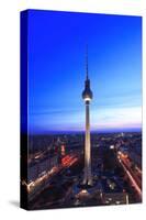 Television Tower on Alexanderplatz Square at Dusk, Berlin, Germany-null-Stretched Canvas