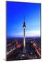 Television Tower on Alexanderplatz Square at Dusk, Berlin, Germany-null-Mounted Art Print