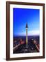 Television Tower on Alexanderplatz Square at Dusk, Berlin, Germany-null-Framed Art Print