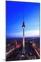 Television Tower on Alexanderplatz Square at Dusk, Berlin, Germany-null-Mounted Art Print