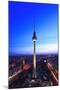 Television Tower on Alexanderplatz Square at Dusk, Berlin, Germany-null-Mounted Art Print