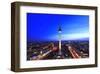 Television Tower on Alexanderplatz Square at Dusk, Berlin, Germany-null-Framed Art Print