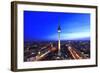 Television Tower on Alexanderplatz Square at Dusk, Berlin, Germany-null-Framed Art Print