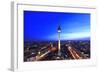 Television Tower on Alexanderplatz Square at Dusk, Berlin, Germany-null-Framed Art Print