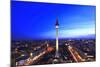 Television Tower on Alexanderplatz Square at Dusk, Berlin, Germany-null-Mounted Art Print