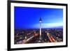 Television Tower on Alexanderplatz Square at Dusk, Berlin, Germany-null-Framed Art Print