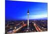 Television Tower on Alexanderplatz Square at Dusk, Berlin, Germany-null-Mounted Art Print