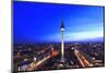 Television Tower on Alexanderplatz Square at Dusk, Berlin, Germany-null-Mounted Art Print