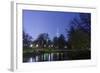 Television Tower, Seen from From Planten Un Blomen, Dusk, Hanseatic City of Hamburg, Germany-Axel Schmies-Framed Photographic Print