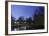 Television Tower, Seen from From Planten Un Blomen, Dusk, Hanseatic City of Hamburg, Germany-Axel Schmies-Framed Photographic Print